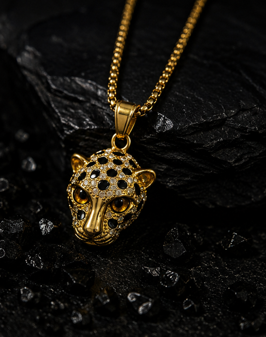 Obsidian Panther Pendant