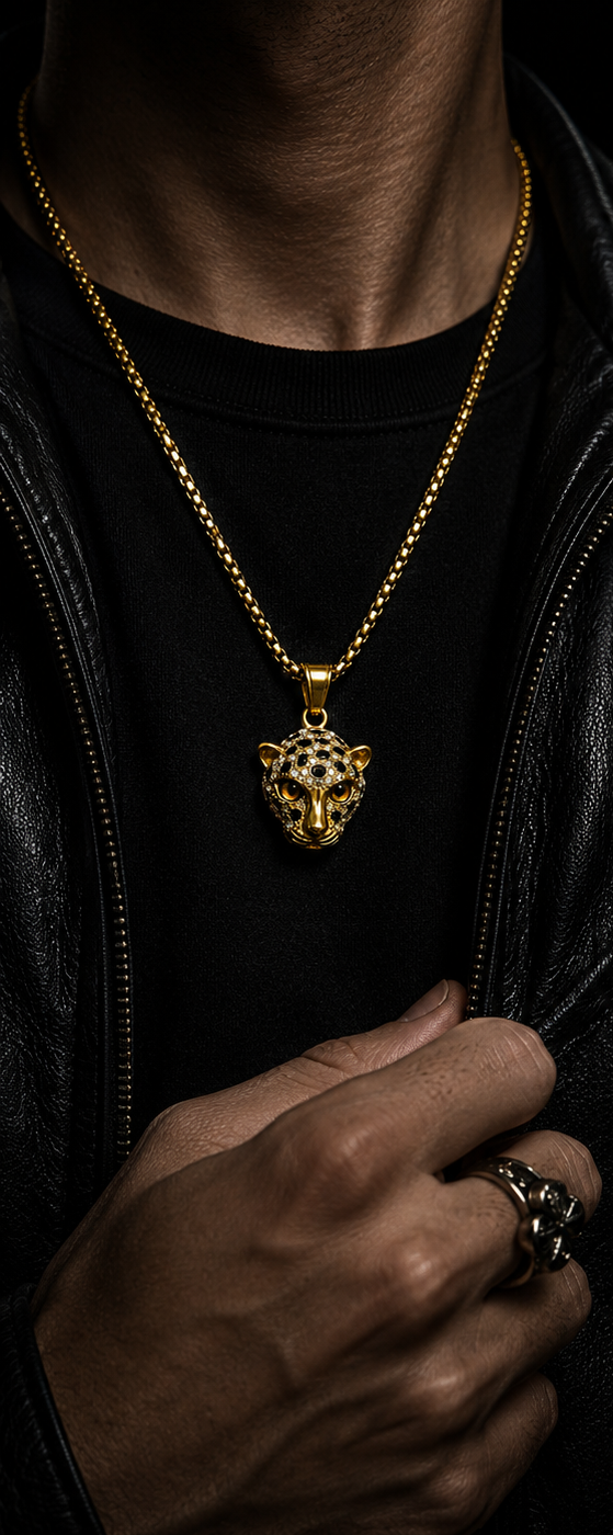 Obsidian Panther Pendant
