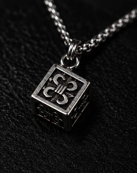 Obsidian Crest Pendant