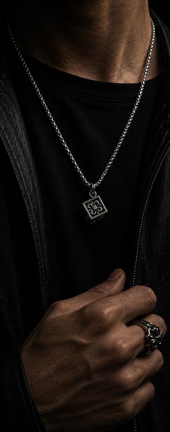Obsidian Crest Pendant