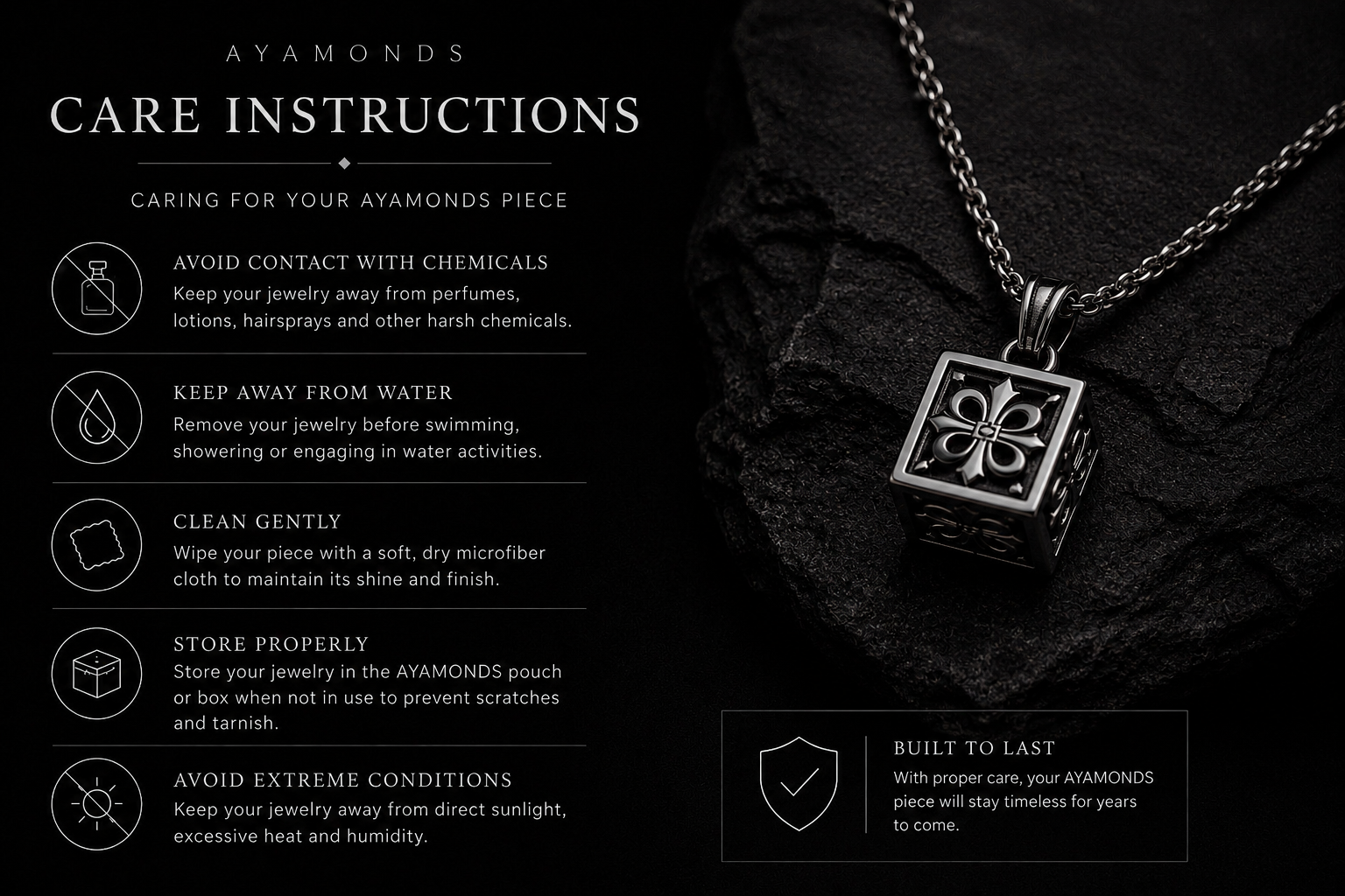 Obsidian Crest Pendant